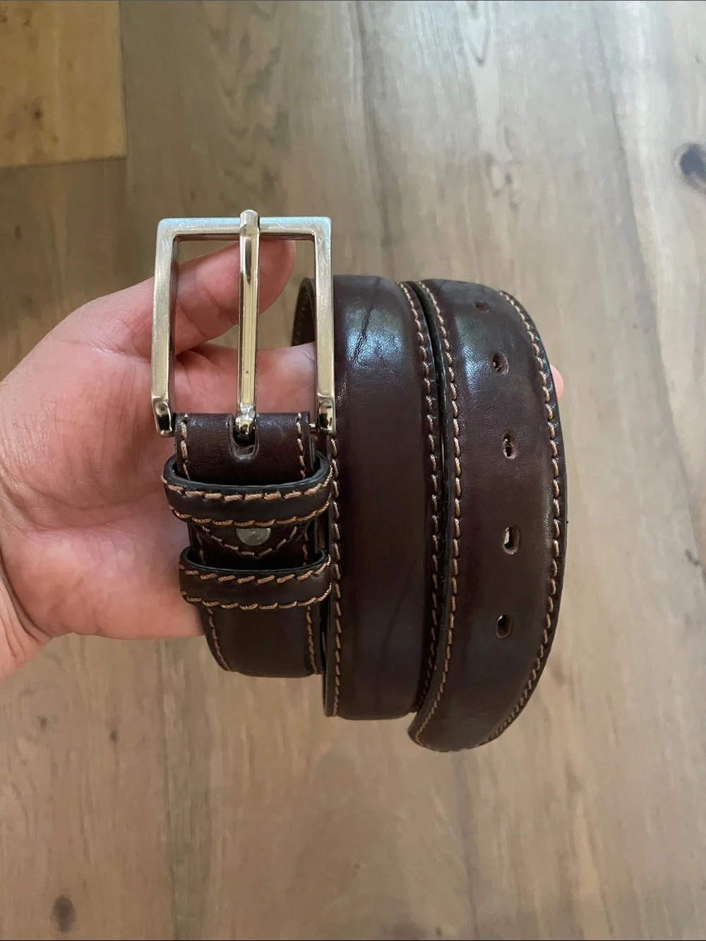 Marco Celli Made In Italy Men’s Brown Leather Belt Size 105/120